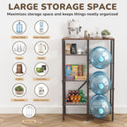 5 Gallon Water Jug Holder - Water Stand for 5 Gallon Bottle with Wire Storage Basket - 4 Tier Heavy Duty Water Jug Storage Rack for Home Kitchen Living Room Office