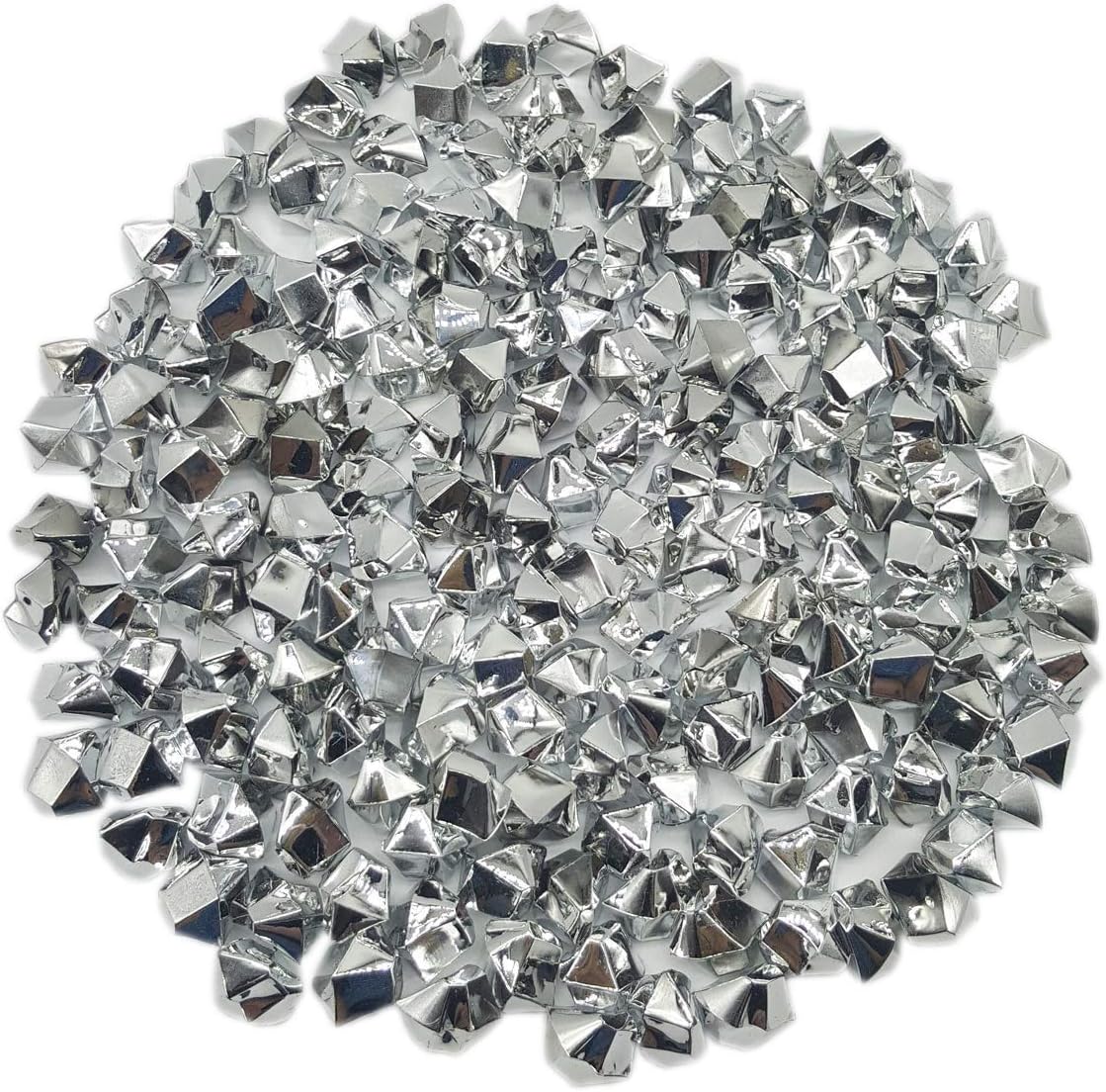 WGVI WGV Acrylic Ice Rock Crystals Treasure Gems for Table Scatters, Vase Fillers, Wedding, Banquet, Party, Event, Birthday Decor (Approx 150 pcs per Bag), 1 Bag, 1 Pound, Silver