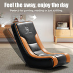GTPLAYER Floor Rocking Gaming Chair – Floor Rolling Game Chairs with Angle Limiter, Gamer Rocker Floor Seat, Compact & Lightweight, Orange