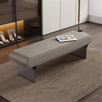 Modern Upholstered Bed end Stool Bedroom Home Use Bedside Dressing Room Wooden Shoe Changing Entryway(Large)