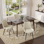 Miereirl Dining Chairs Set of 8, Modern Upholstered Dining Chairs, Kitchen Chairs with Cushioned Seat and Back, Armless Side Chairs with Metal Legs for Dining Room Kitchen