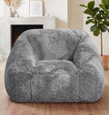 Hobestluk Bean Bag Chair Plush Accent Chair Armrest Living Room Adult Brown | Memory Foam Filled Oversized Large Cozy Comfy Plush Chair Lazy Sofa Living Room Bedroom Dorm Reading Gaming Washable cover