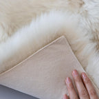 Sheepskin Chair Cushion Non-Slip Back Square Genuine Fur Chair Cover Silky Natural Wool Seat Cushion Pad Soft Area Rugs Carpet for Home Office Restaurant Chair 18x18 Inch (Pack of 2), Flaxen