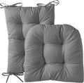 Rocking Chair Cushion Set – 2-Piece Padded Seat & Back Cushions ✅ Non-Slip Bottom, Tie-On Straps ✅ Soft & Thick for Wooden Rockers, Gliders, Porch Chairs – Indoor & Outdoor Use, Dark Gray