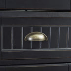 Maykoosh Kitchen Pantry Cabinet - Large Storage, Adjustable Shelves, Distressed Black Finish