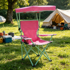 Kids Canopy Chair with Safety Lock (125 lb. Capacity), Pink/Green