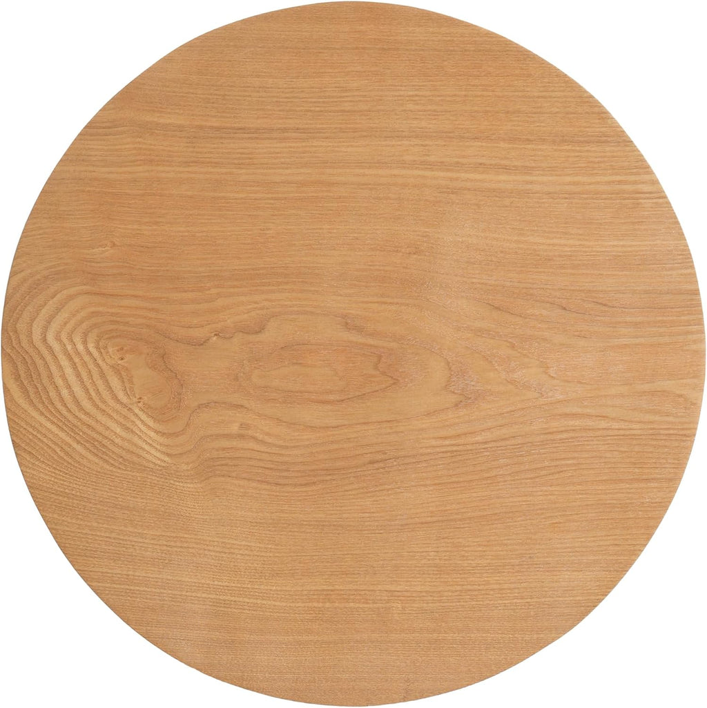 Christopher Knight Home Annie 20.28'' Wood Small Side Table, Bedside Table with Wooden Beads Accent, Round End Table for Living Room/Bedroom/Small Spaces, No Assembly Plant Stand Indoor, Natural