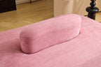OmySalon 71.6'' Double-Sided Plush Waiting Room Bench, Fully Assembled, Seating for 4-6 People, Lobby Furniture for Beauty Salon, SPA & Office Lobby, Pink