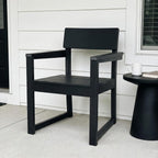 Black HDPE Outdoor gArmchairs with backres Modernist Designt Chairs