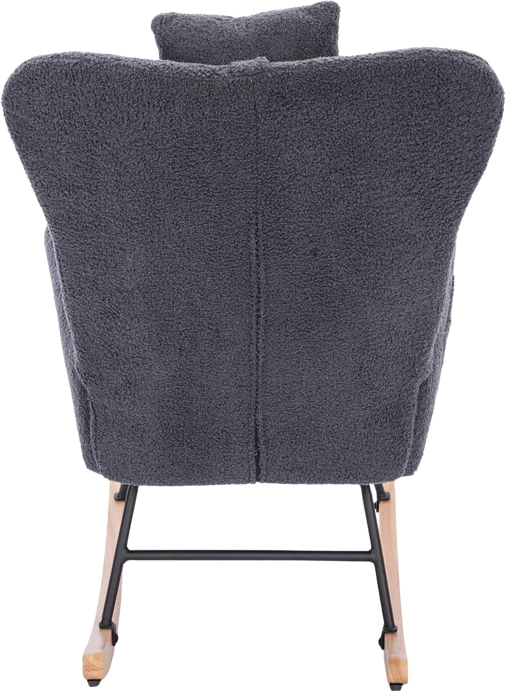 Teddy Upholstered Nursery Rocking Chair for Living Room Bedroom Indoor,A-1 | Ergonomic high backrest and thick seat cushion for ultimate comfort; easy assembly; versatile for nursery, living room,