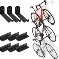Venzo Bike Bicycle Cycling Pedal Wall Mount Indoor Storage Hanger Stand - Hook Rack Holder - with Tire Brackets - Great for Garage and Shed (3)