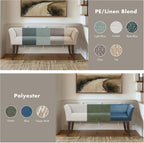 Madison Park Accent Bench, Upholstered with Nailhead Trim, & Padded Seat Entryway Bench Small, End of Bed Bench with Back, 49.5" W x 19.25" D x 23" H, Grey
