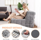 Hybrid Bean Bag Beanbag Chair for Adults Fireside Floor Togo Sofa with High Density Comfortable Memory Foam & Pocket Springs for Living Room, Bedroom