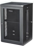 StarTech 4-Post 18U Wall Mount Network Cabinet w/ 1U Shelf, 19" Wall-Mounted Server Rack Kit for IT / Data Computer Equipment, Ships Fully Assembled