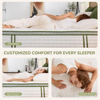 Queen Mattress, 12 Inch Medium Firm Hybrid Mattress in a Box, Motion Isolation, Reinforced Edge Support, Fiberglass-Free, Pressure Relief, CertiPUR-US Certified