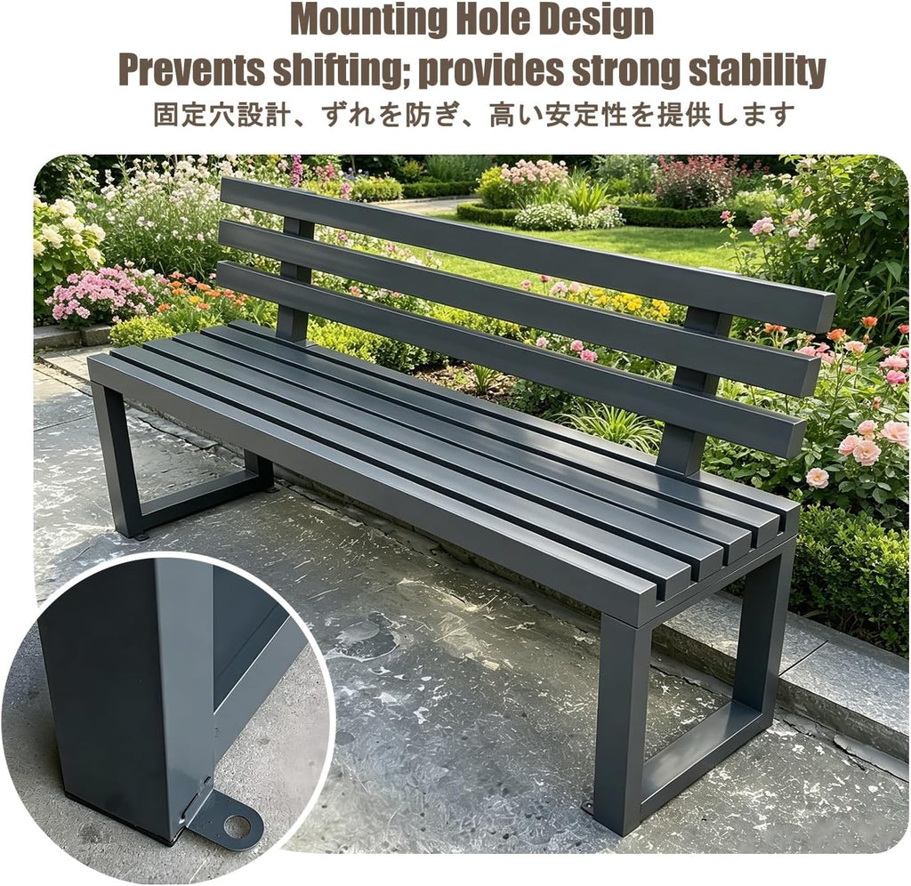 Garden Benches for Outdoors, Patio Benches for Outdoors, Accommodates 2–3 People; Weather-Resistant and Windproof; Suitable for Parks, Courtyards, and Porches.(Pink,100 * 40 * 80CM)