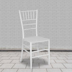 Flash Furniture 2 Pack HERCULES PREMIUM Series White Resin Stacking Chiavari Chair