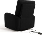 Storkcraft Sorrento Deluxe Power Recliner Swivel Glider – Premium Electronic Nursery Rocking Chair, Oeko-TEX 100 Certified, Includes Dual-USB Charging Port with USB-A & USB-C (Black Boucle)