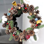 24 Pieces Christmas Pine Cones Decorations, Various Sizes Natural Pine Cones with Wired Picks, Natural Pinecones for Christmas Tree Decoration Garland Wreath Ornaments Home Decor(Natural)