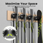 Hikeen Ski & Snowboard Wall Mount,Fits Any Ski or Snowboard, Ski Wall Rack Non-Slip Storage for Garage Organization,Space-Saving Winter Gear Organizer,2 Pack