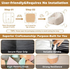 Giant Bean Bag Chair for Adults, Teens and Kids, Cozy Fluffy Corduroy Beanbag Chair with Filler, Large Floor Lounge Sofa for Living Room, Bedroom, Dorm, Gaming and Reading(L-Ivory)