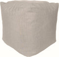 RULU Ottoman Outdoor/Indoor Sunbrella Bean Bag Pouf 19"x19"x18"H Cast Silver