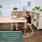 Angeles Value Stack 5" Child Chair, Natural Tan, 4 Pack, Stackable Ergonomic Seating Solution for Classrooms and Homeschools