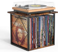 Record Storage Holder for 70-100 Lps, Vinyl Records Holder for Display Albums, Vinyl Record Shelf Crate Organizer, Display Frame for Albums, Magazine, Book, File, for 12" Turntables