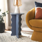 SAFAVIEH Home Collection Lilith Blue Wavy Accent Table (Fully Assembled)
