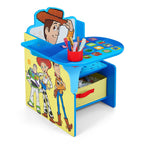 Delta Children Chair Desk with Storage Bin, Toy Story 5 | Kids Chair Desk Includes Fabric Storage Bin and Cup Holder, Low to the Ground for Easy Access, Ideal for Toddlers/Kids Age 3+
