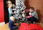 HOLDN’ STORAGE Christmas Tree Bag Heavy Duty 600D Oxford - Christmas Tree Bags Storage Fits Up To 9Ft, Extra Wide, Waterproof Storage Bags with Reinforced Handles & Zipper - Red