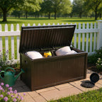 Large Storage Bench Lockable Outside Storage Box Container Waterproof for Furniture Outdoor Cushions Garden Pool Tools