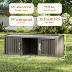 Outdoor Shoe Bench with Waterproof UV-Resistant Indoor Resin Shoe Cabinet Entryway Shoe Cabinet with 2 Doors or Entryway,Living Room,Bedroom,Black (2 Door)