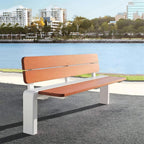 Garden Stainless Steel Outdoor Benches, Armless Long Leisure Chairs for Gardens, Courtyards, and Terraces Seat(Large)