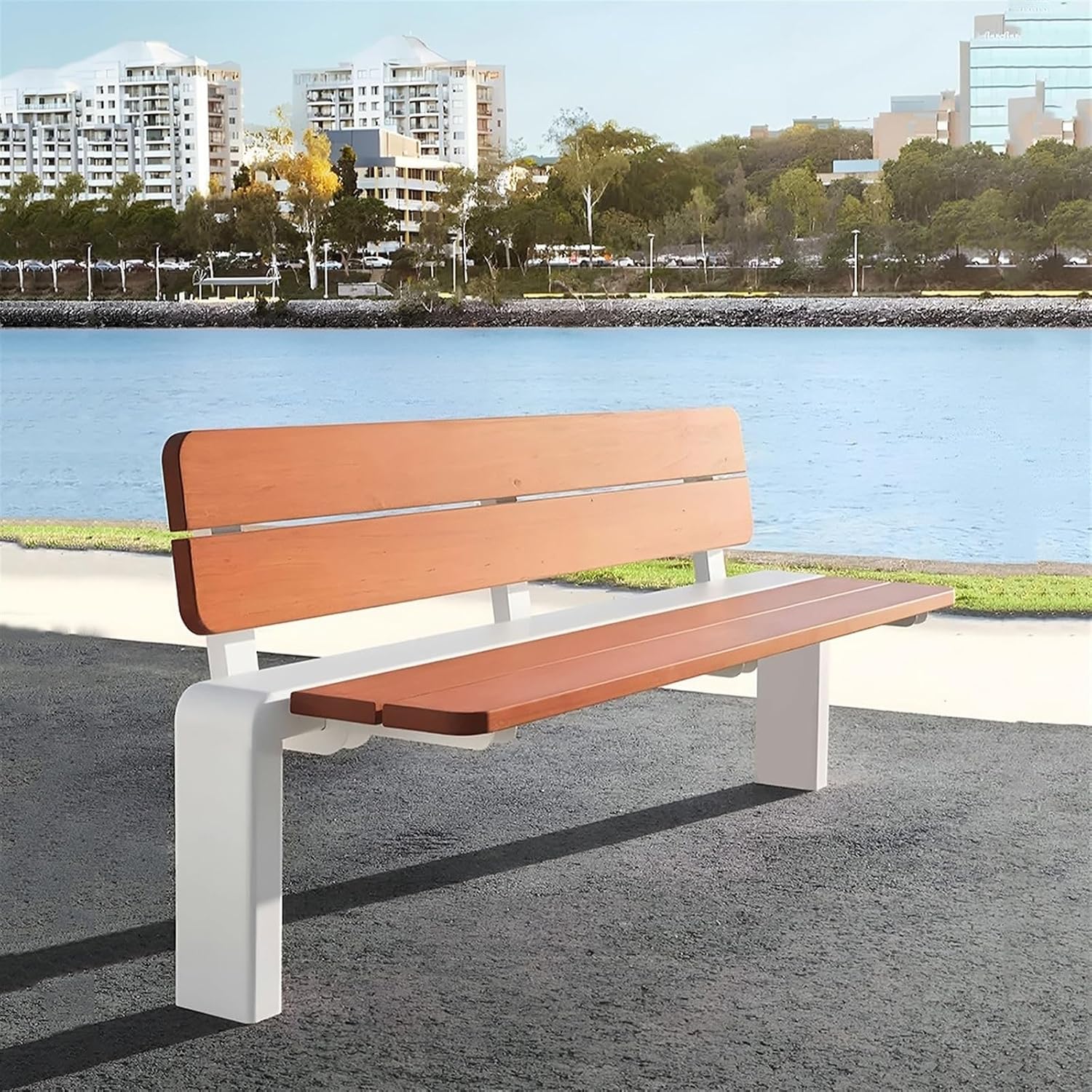 Garden Stainless Steel Outdoor Benches, Armless Long Leisure Chairs for Gardens, Courtyards, and Terraces Seat(Large)