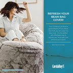 CordaRoy's Full Size Chenille Bean Bag Chair Cover (Bean Bag Sold Separately), Navy