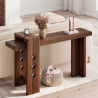 S.E.C.D Modern Console Table for Entryway, 63-Inch Floating Visual Entrance Sofa Table, Wood Hall Table for Living Room, Foyer, Hallway, Walnut