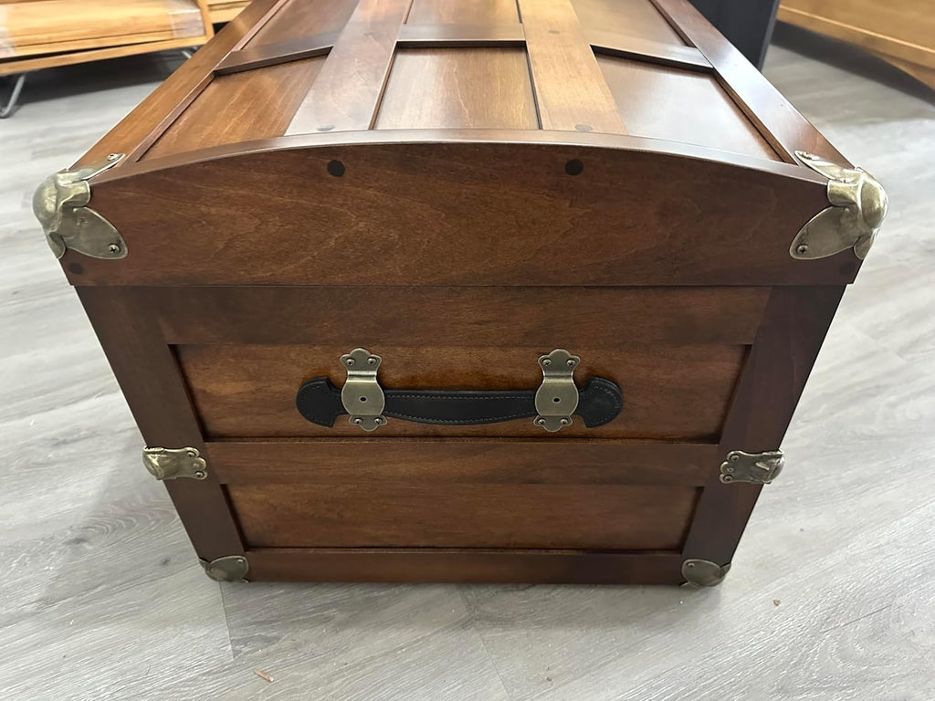 Steamer Trunk Hope Chest for Blankets, Amish Hand-Crafted in USA Maple, 36" Large Blanket Storage Trunks Bedroom Trunk or Blanket Trunk w/Cedar Tray & Brass Lock