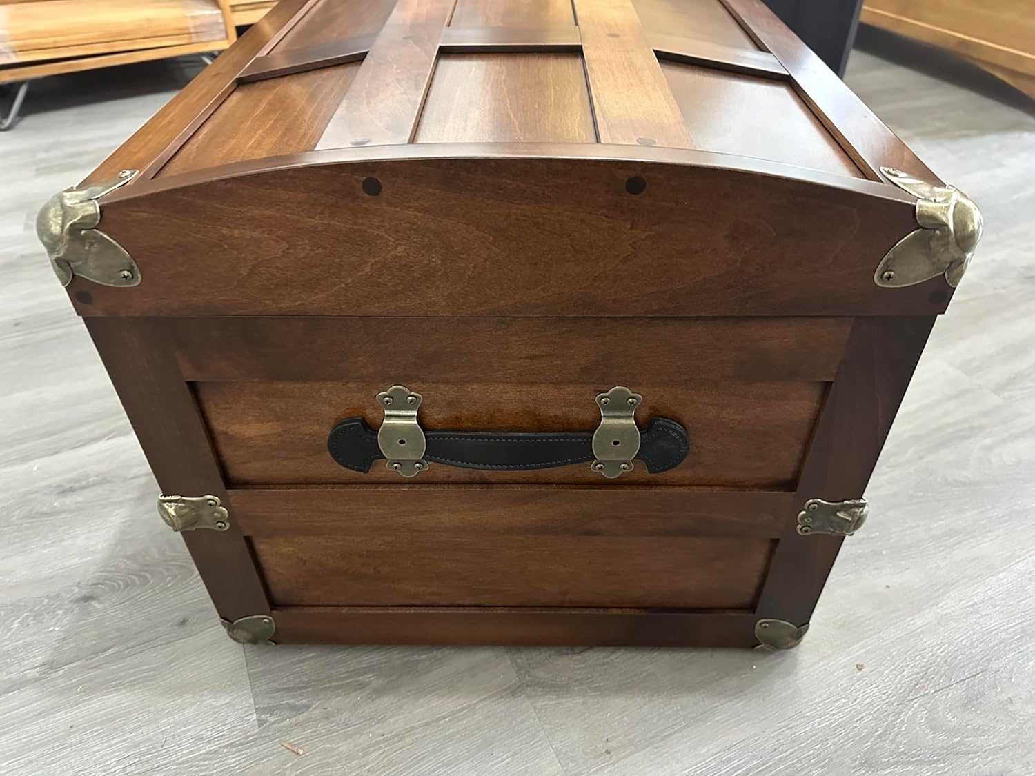 Steamer Trunk Hope Chest for Blankets, Amish Hand-Crafted in USA Maple, 36" Large Blanket Storage Trunks Bedroom Trunk or Blanket Trunk w/Cedar Tray & Brass Lock