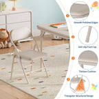 GAOMON 3 Piece Set Folding Table and Chairs Set, Boys and Girls Activity Table and Chairs Set for Dining Room,Daycare,Classrooms
