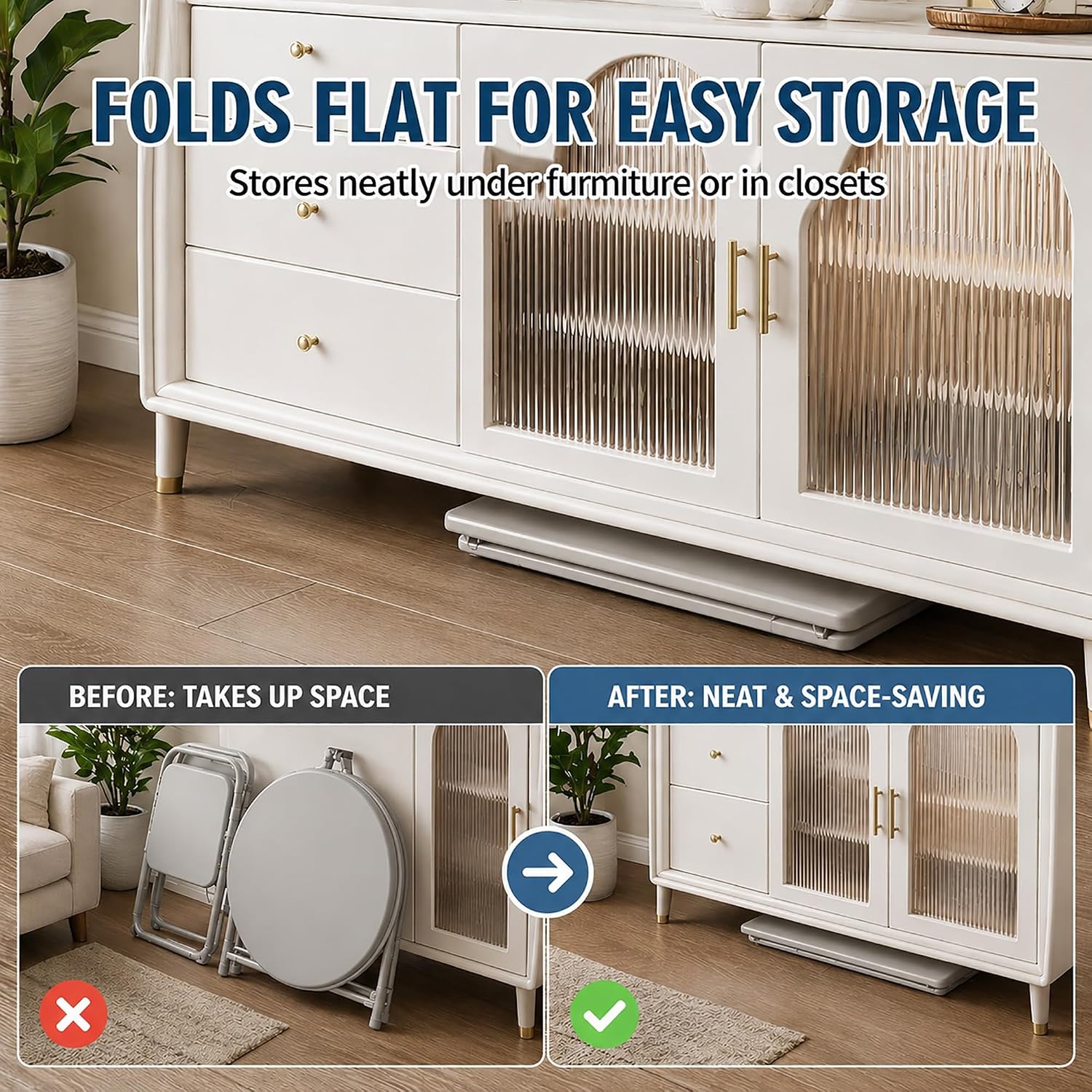 UNICOO Foldable Table and Chair Set, Height Adjustable Portable Activity Table with 2 Folding Chairs, Indoor Outdoor Kids Adults Table Set for Study, Crafts, Camping, Picnic, Snacks, Small Spaces