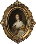 XIAOAIKA Vintage Baroque Oval Framed Canvas Art, Classical Woman Portrait Oil Painting with 3D Embossed Details, Antique Bronze Gold Resin Frame for Living Room Bedroom Entryway Décor, 10 x 8 Inch