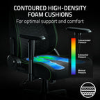Razer Iskur V2 X Ergonomic Gaming Chair: Built-in Lumbar Support - Widened Seat Base - High Density Foam Cushions - Adjustable 152 Degree Recline - 2D Armrests - Plush Fabric Finish - Black