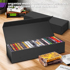 3 Pack Cassette Tape Storage Box, Tape Holder Store 60 Cassette Cases, Media Storage Organizer