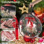Kokone Wreath Storage Organizer for Door 3 Pack Clear Christamas Wreath Storage Bag or Container with Handle 36'' Dual Zippered Wreath Bag for Festival PVC Plastic Wreath Protector for Decoration
