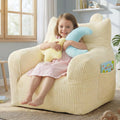 little dove Bean Bag Chairs for Kids, Comfy Bean Bag Chair with 2 Plush Toys, Toddler Chair with Pocket, Stuffed Lazy Sofa with Filler for Boys and Girls, Kids Chairs for Gaming, Reading, Beige