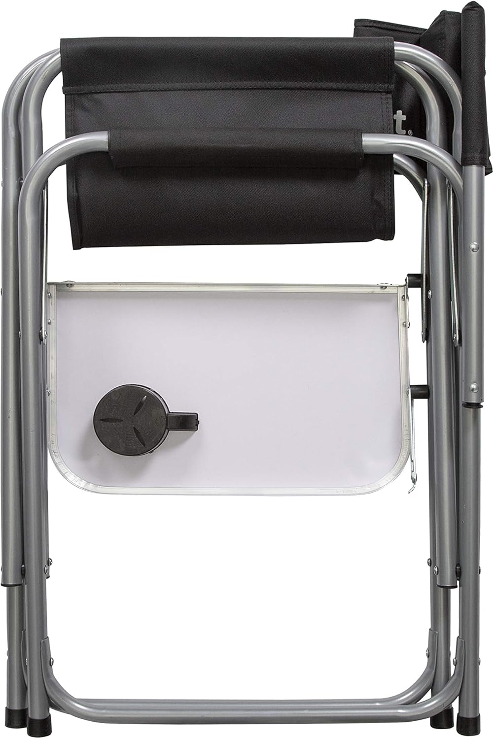 Stansport Directors Chair with Side Table, One Size, Black