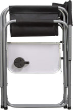 Stansport Directors Chair with Side Table, One Size, Black