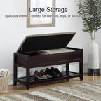 End of Bed Wood Bench for Bedroom, Mid Century Retro Upholstered 35.4'' Wooden Storage Shoe Bench Ottoman for Entryway, Hallway, Bedroom.