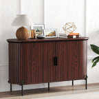 Simore Sideboard Buffet Cabinet with Storage, 47.2" Fluted Buffet Storage Cabinet with Doors and Adjustable Shelves,Entryway Cabinet for Living Room, Dining Room,Walnut